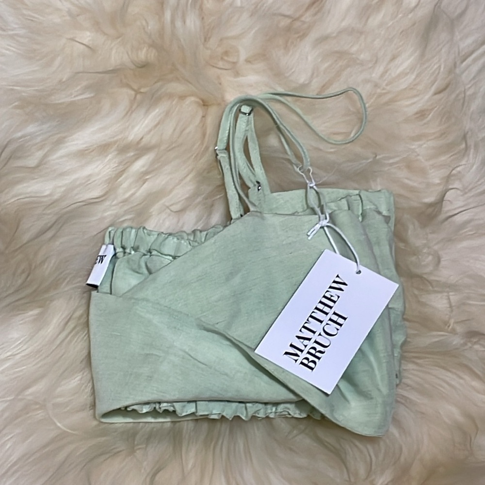 MATTHEW BRUCH Twist Bandeau Crop Top NWT - Picture 8 of 8